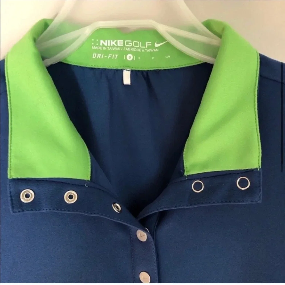 Nike Long Sleeve Golf Shirt Collared Blue Small Women’s Womens S